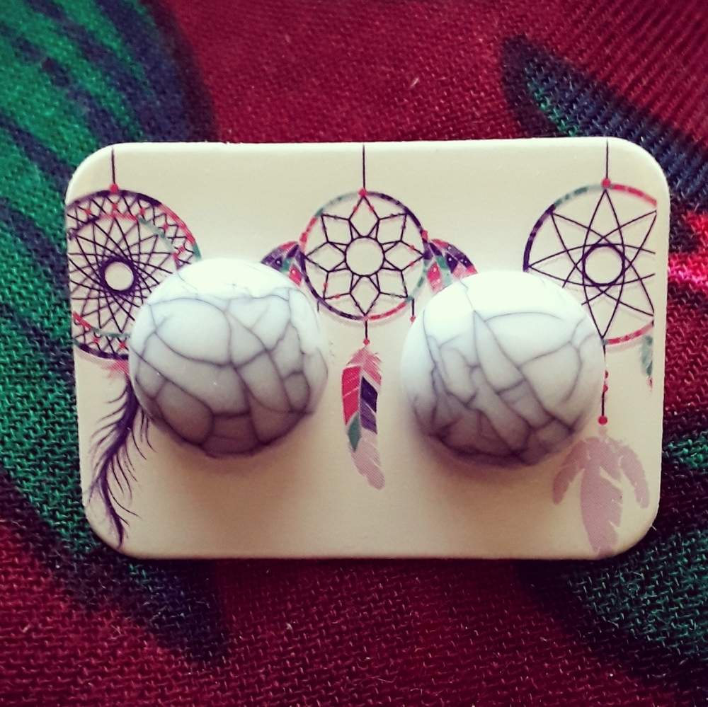 Marble Stud Earrings